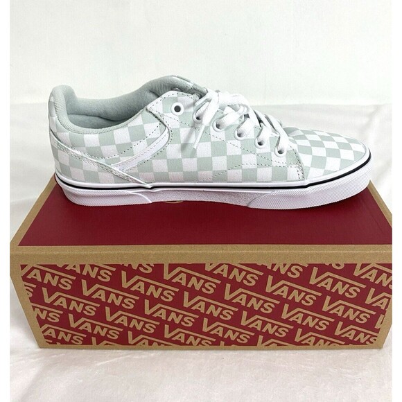 Vans Shoes - VANS Sedan Sneakers Women's Skate Casual Low Top Checkerboard Pale Aqua